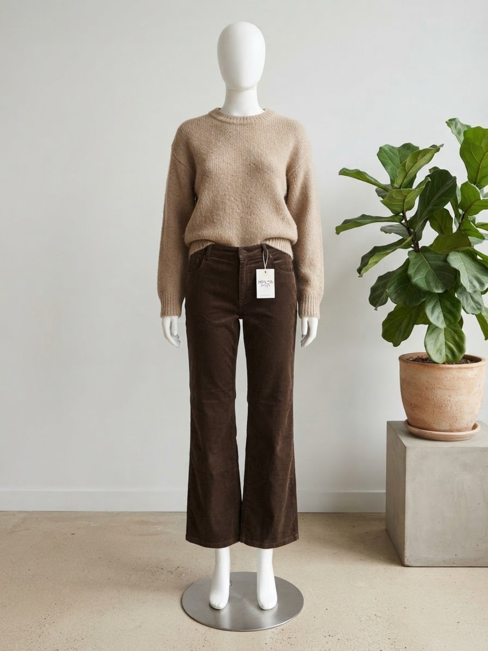 Princess Polly Chocolate Brown Boot Cut Corduroy Pants